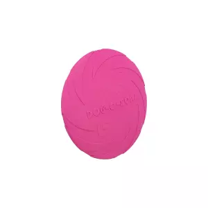 Létající disk přírodní guma TRIXIE (ø 24 cm, barva růžová)