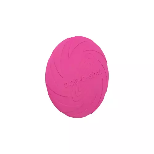 Létající disk přírodní guma TRIXIE (ø 24 cm, barva růžová)