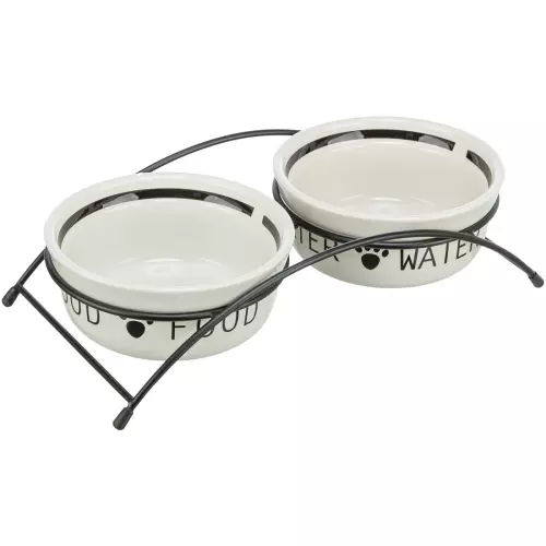 Set keramických misek se stojánkem (2 × 2,6 l/ ø 25 cm/ 54 × 12 × 24 cm)