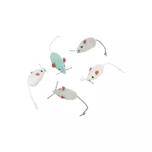 Mini - Mouse, bílá, šedá myš 5 cm