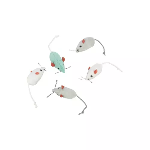Mini - Mouse, bílá, šedá myš 5 cm
