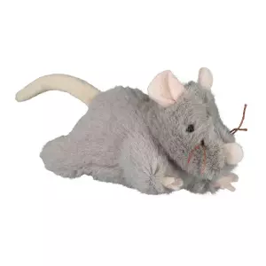 Plyšová myš šedá, robustní 15 cm