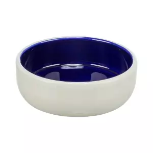 Keramická miska s glazurou 300ml/13 cm - krémovo/modrá