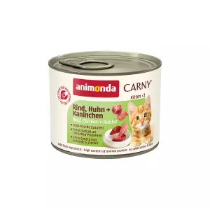 ANIMONDA konzerva CARNY Kitten - hovězí, kuře+ králík 200g
