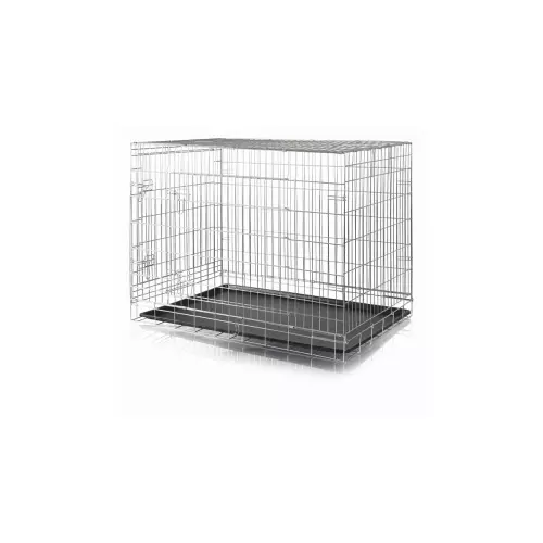 Interiérová klec, pozinkovaná s plastovým dnem (M-L: 93 x 69 x 62 cm)