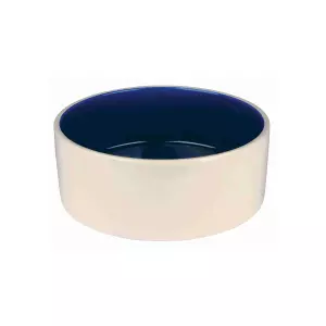 Keramická miska - krémová/modrá (0,35 l/ ø 12 cm)