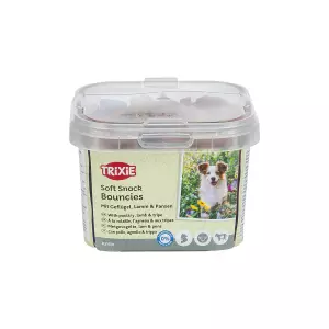 Soft Snack BOUNCIES mini kostičky kuřecí, jehněčí, dršťky 140 g
