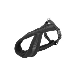Nylonový postroj PREMIUM podšitý - černá (L:hruď:60-100cm/25mm)
