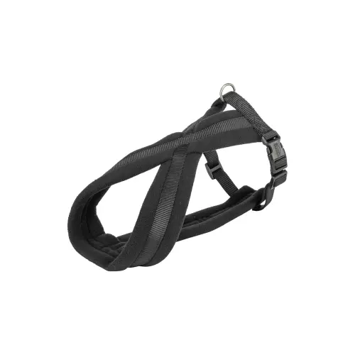 Nylonový postroj PREMIUM podšitý - černá (L:hruď:60-100cm/25mm)