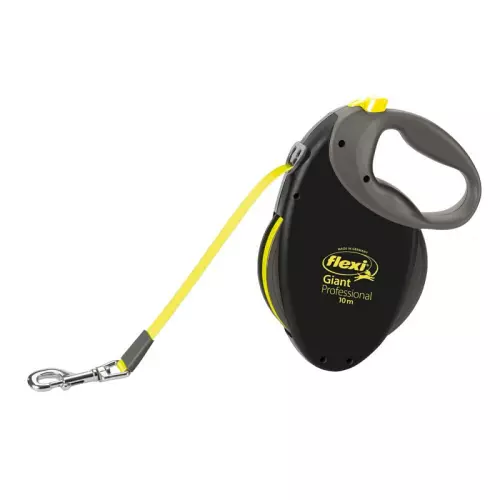 Flexi Giant Neon pásek, černá/neon žlutá (L: délka 10 m, do 50 kg)