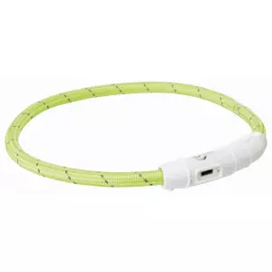 Svítící kroužek USB na krk, zelená (XS-S: 35 cm/ ø 7 mm)