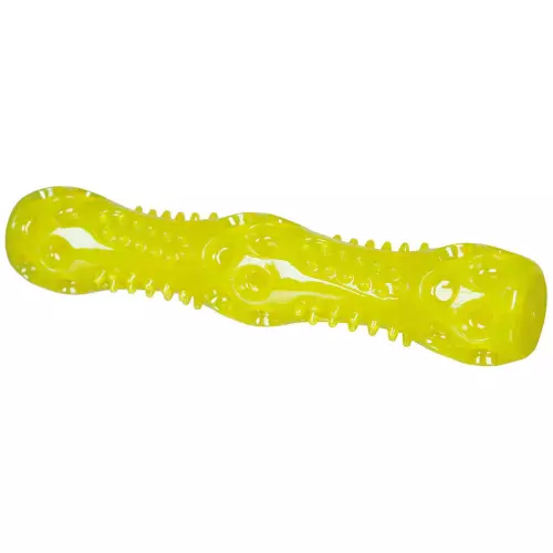 Házecí tyč se zvukem, termoplastická guma (TPR) robustní (28 cm, barva limetková)