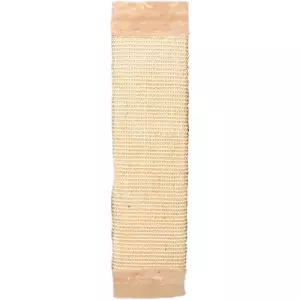 Škrábadlo nástěnné s plyšovým zakončením, 15 x 62 cm, sisal/plyš, béžová