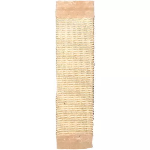Škrábadlo nástěnné s plyšovým zakončením, 15 x 62 cm, sisal/plyš, béžová