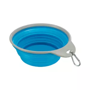 Cestovní silikonová miska s pevným okrajem (0,5 l /ø 14 cm)