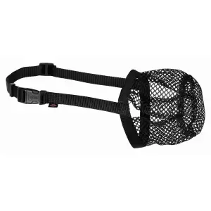 Ochranný náhubek polyester síťka černý (L, 32 cm)