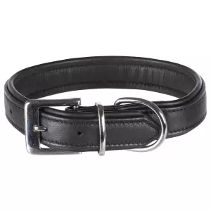 Obojek ACTIVE COMFORT kožený - černý (L-XL:52-63cm/35mm)