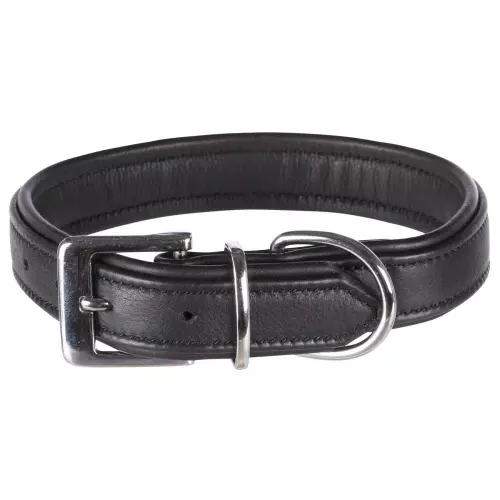 Obojek ACTIVE COMFORT kožený - černý (L-XL:52-63cm/35mm)