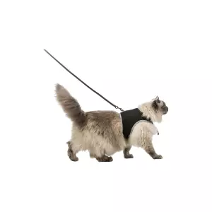 Postroj VESTA s vodítkem pro kočku XL 36-54cm / 1,20 m černý