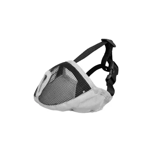 Náhubek pro krátkonosá plemena, polyester, šedý (M, 40 cm)