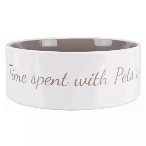 Pet´s home keramická miska, krémovo/ hnědošedá (0,8 l/ø 16 cm)
