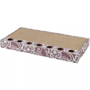 Škrabací karton s hračkou 48 x 25 cm růžový