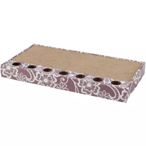 Škrabací karton s hračkou 48 x 25 cm růžový