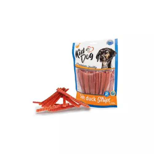 KIDDOG kachní proužek, měkké masíčko 250 g