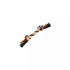Uzel HipHop bavlněný 2  knoty, šedá - tm.šedá, oranžová (100cm, 1000g)