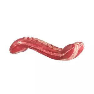 Antibakteriální dentální kost s vůní slaniny HipHop přírodní guma (11 cm, pro psy do 12 kg)