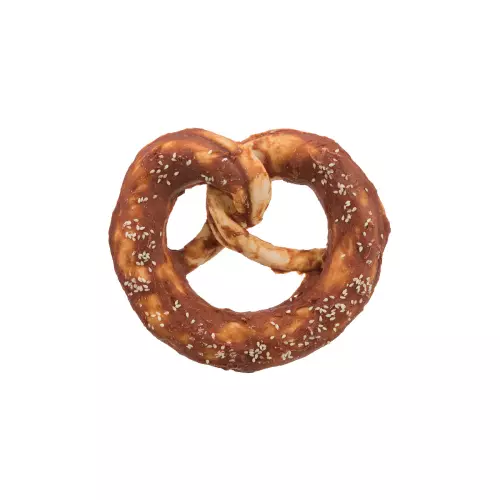 DentaFun Preclík, buvolí kůže obalená kachním masem [50 ks], ⌀ 10 cm, 75 g / ks