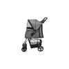 Kočárek pro psy BUGGY, rychlosklápěcí, 47 x 100 x 80cm, nosnost do 15 kg, šedá