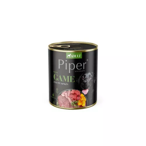 NEW PIPER se zvěřinou a dýní, konzerva pro psy 800 g