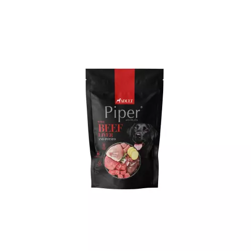 NEW PIPER s hovězími játry a bramborami, kapsička pro psy 500 g