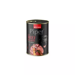 NEW PIPER JUNIOR s hovězím srdcem a mrkví, konzerva pro štěňata 400 g