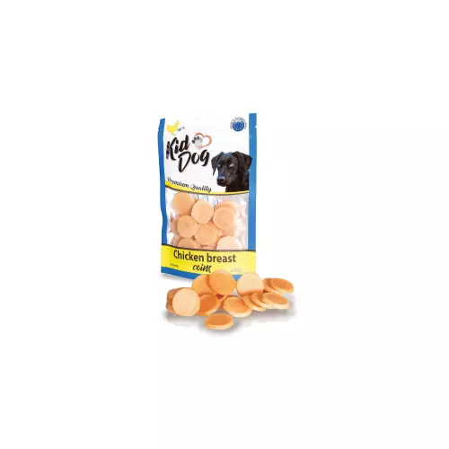 KIDDOG kuřecí mince z kuřecích prsou 80 g