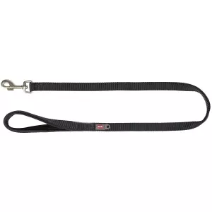 Vodítko PREMIUM s vyplněnou rukojetí - černá (L-XL: 1,00 m/25 mm)