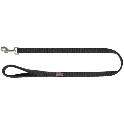 Vodítko PREMIUM s vyplněnou rukojetí - černá (L-XL: 1,00 m/25 mm)
