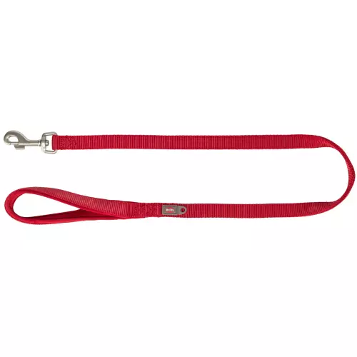 Vodítko PREMIUM s vyplněnou rukojetí - červená (XS: 1,20 m/10 mm)