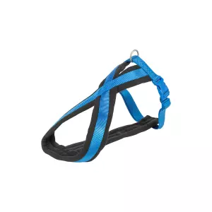 Nylonový postroj PREMIUM podšitý - královská modrá (L:hruď:60-100cm/25mm)
