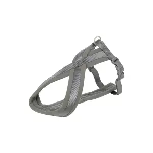 Nylonový postroj PREMIUM podšitý - grafit (M-L:hruď:50-90cm/25mm)