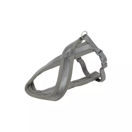 Nylonový postroj PREMIUM podšitý - grafit (M-L:hruď:50-90cm/25mm)