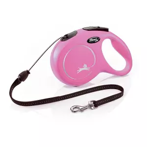 Flexi New Classic šňůra, růžová (XS: délka 3 m, do 8 kg)
