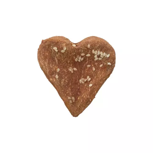 DentaFun Chicken Love, srdce z buvolí kůže balené kuřecím masem [150 ks], 6 cm / 25 g