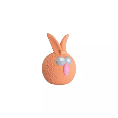 Oranžový míč zajíček se zvukem 5 cm, latex, HipHop Dog