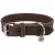 Kožený obojek RUSTIC - tmavě-hnědá (S-M: 34-40cm/25mm)