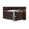 Kožený obojek RUSTIC - tmavě-hnědá (S-M: 34-40cm/25mm)