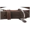 Kožený obojek RUSTIC - tmavě-hnědá (S-M: 34-40cm/25mm)