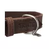 Kožený obojek RUSTIC - tmavě-hnědá (S-M: 34-40cm/25mm)