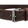 Kožený obojek RUSTIC - tmavě-hnědá (S-M: 34-40cm/25mm)